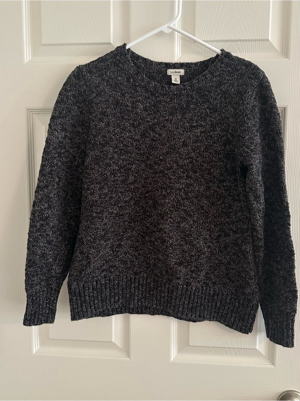 L.L. Bean Women's Charcoal Heather Crewneck Sweater